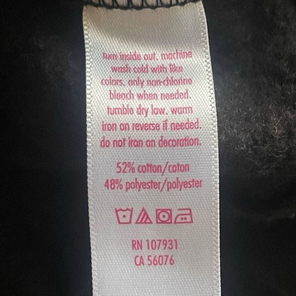 JUSTICE Black Graphic Pullover Sweater w/ White Print, Soft & Cozy, Size 14/16 - Picture 3 of 6